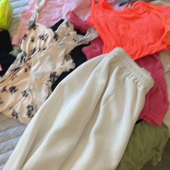 Women’s brand new with tag white wide leg(ish) sweatpants - Picture 2 of 3